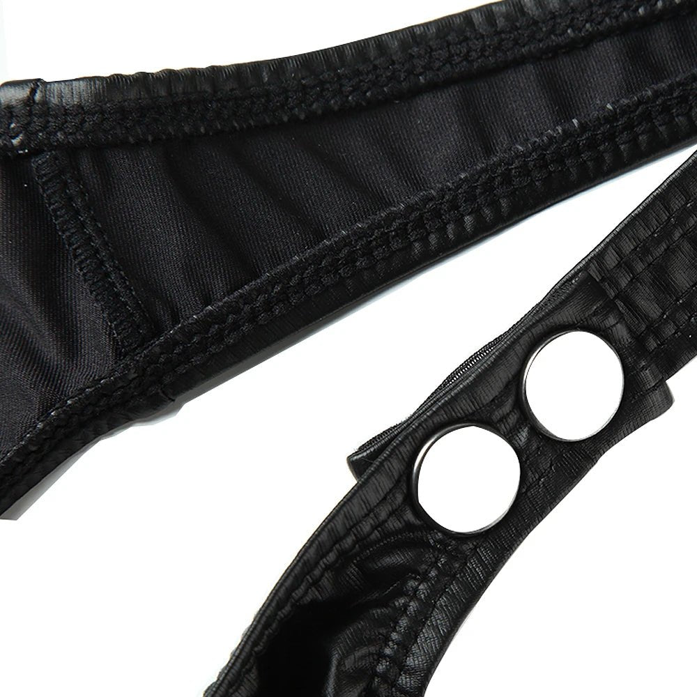 Sexy PU Leather T - Back Thong - WOWihte