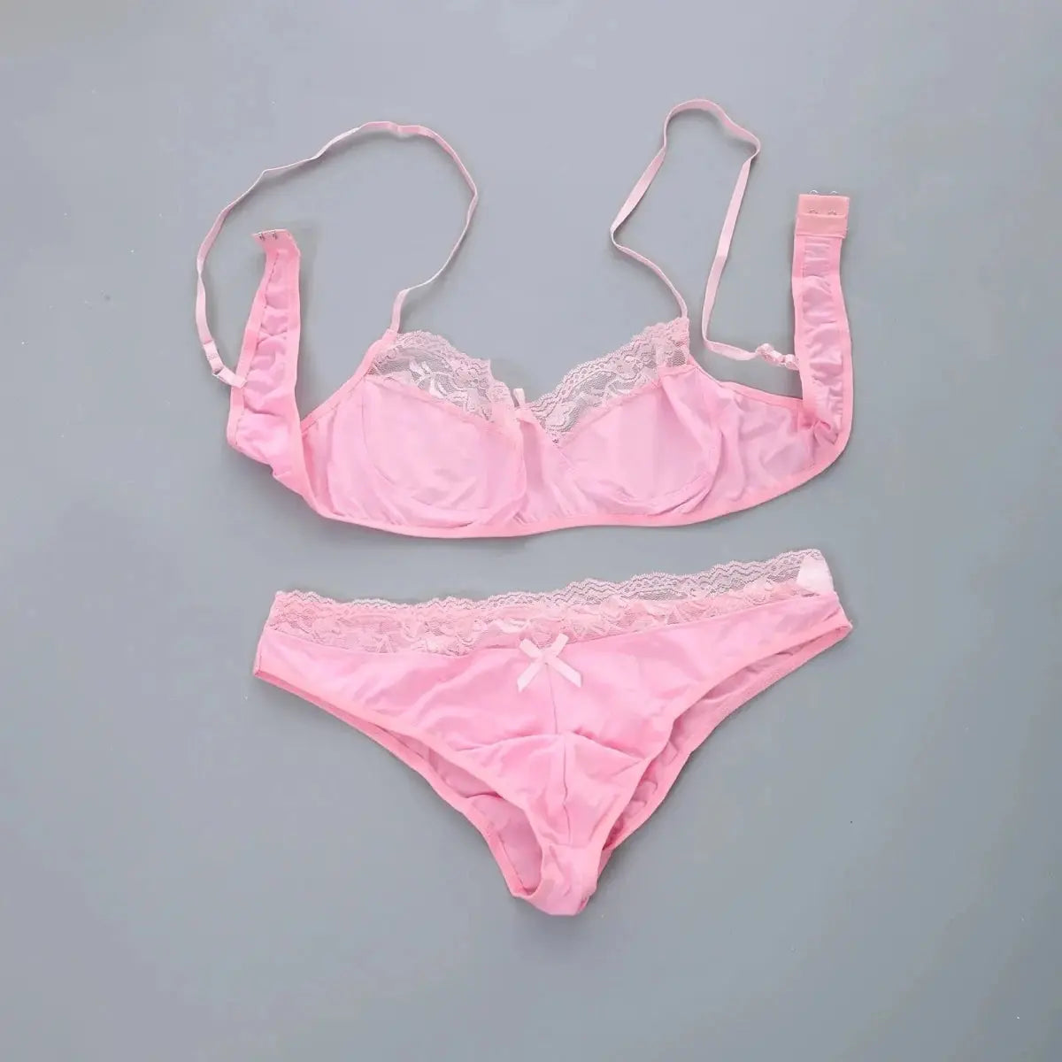 Sheer Lace Halter Bra - WOWihte