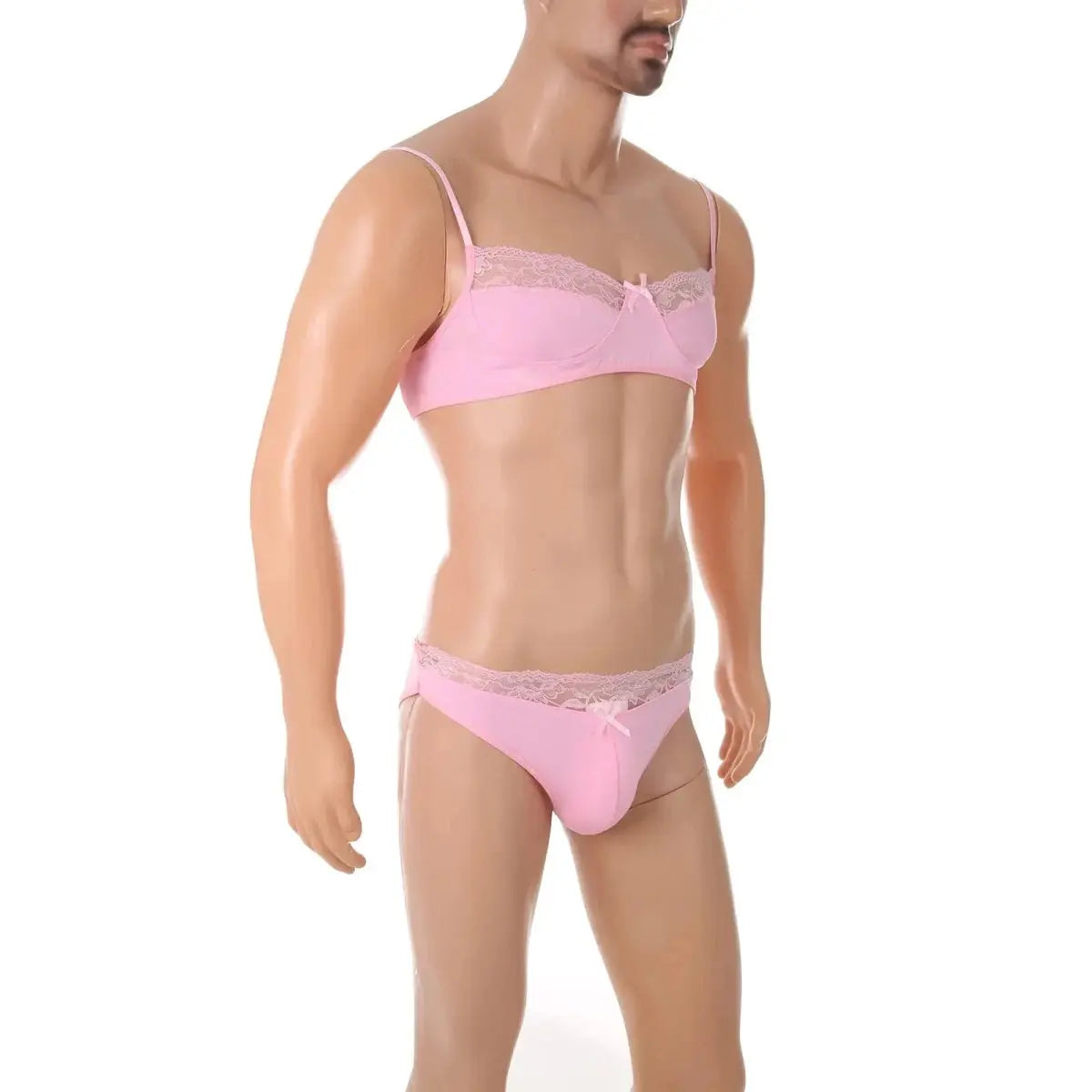 Sheer Lace Halter Bra - WOWihte