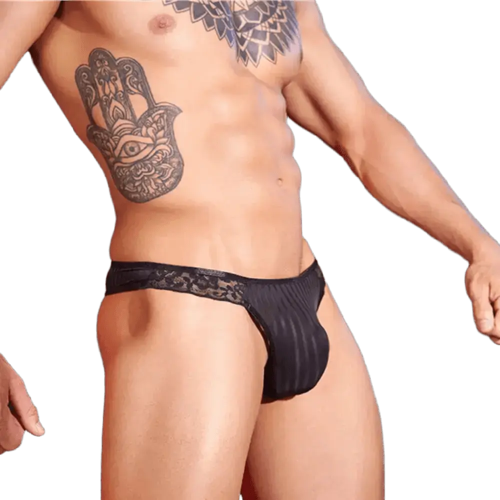 Sheer Lace U - Pouch Briefs - WOWihte