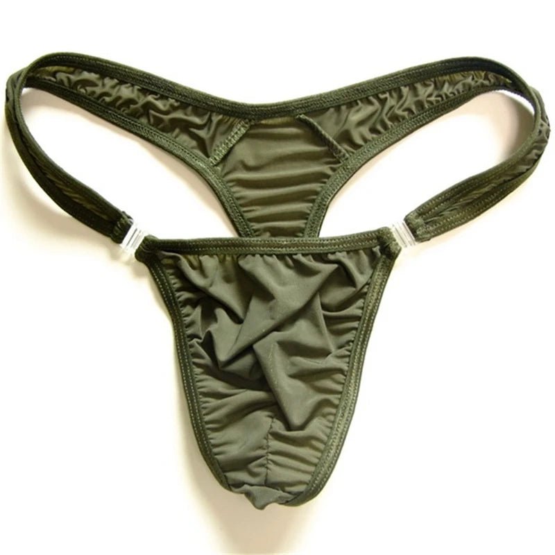 Sheer Men's Button Thong - WOWihte