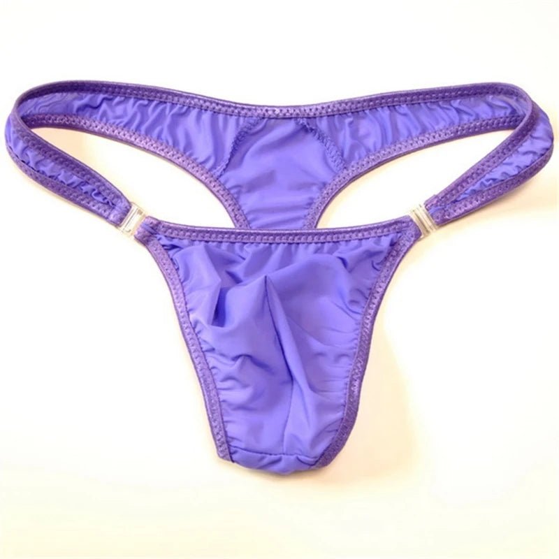 Sheer Men's Button Thong - WOWihte