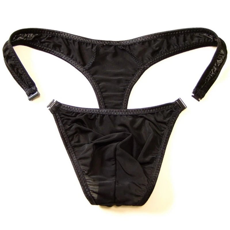 Sheer Men's Button Thong - WOWihte