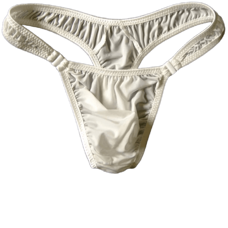 Sheer Men's Button Thong - WOWihte