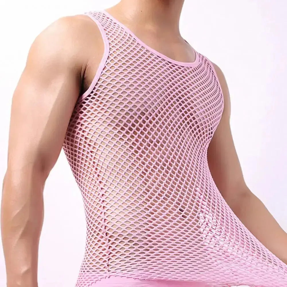 Sheer Mesh Long Sleeve Shirt - WOWihte