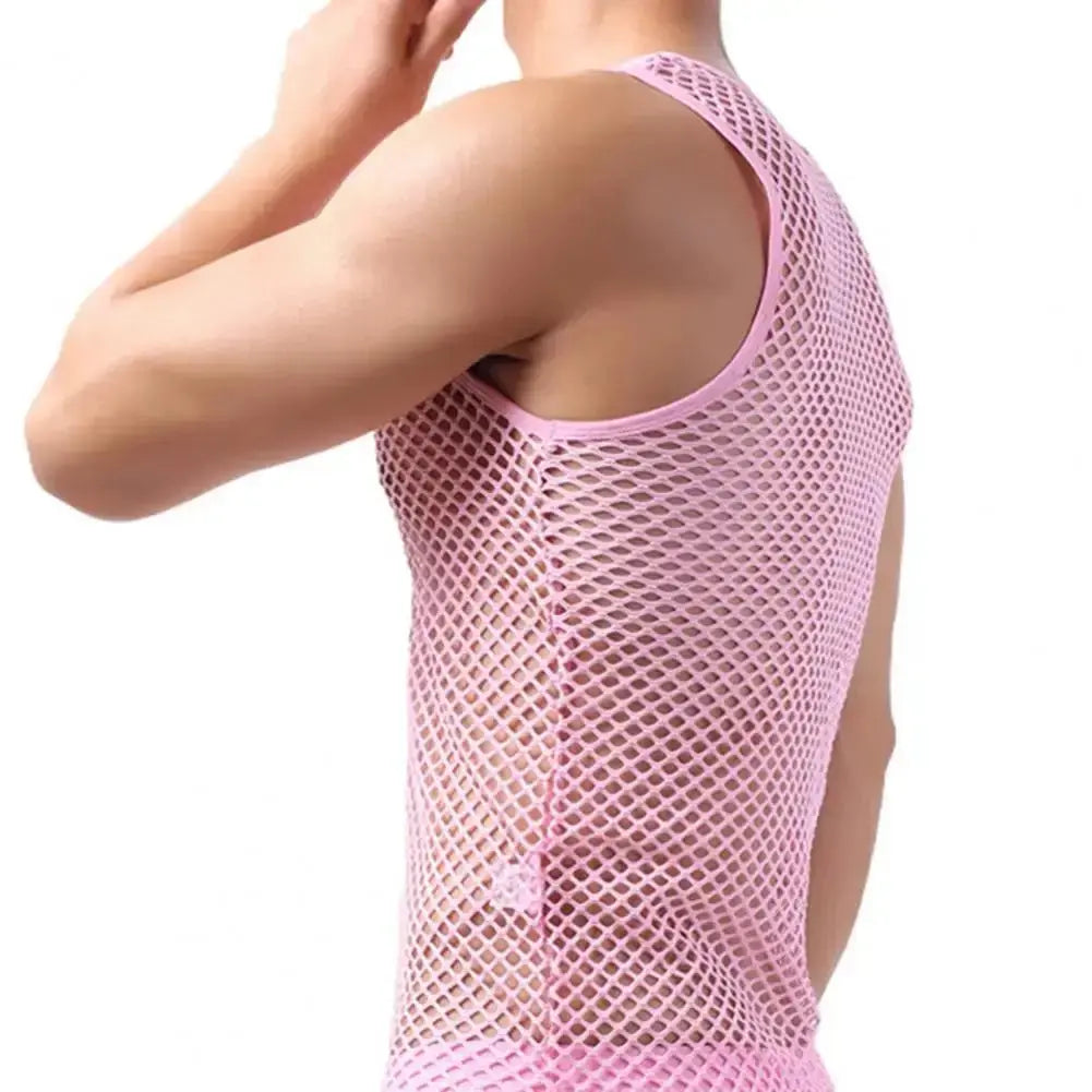 Sheer Mesh Long Sleeve Shirt - WOWihte