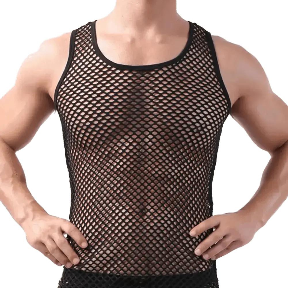 Sheer Mesh Long Sleeve Shirt - WOWihte