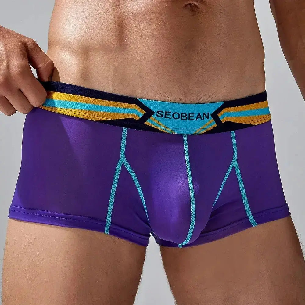 Sheer Nylon Low-Rise Boxer Briefs - WOWihte
