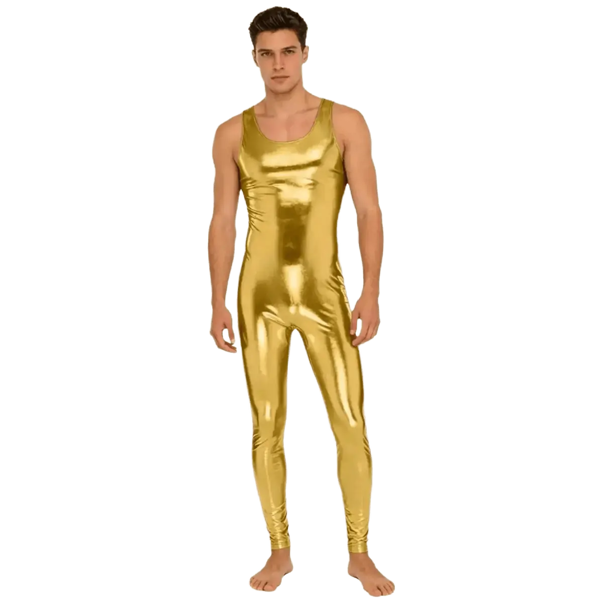 Shiny Metallic Bodysuit Unitard - WOWihte