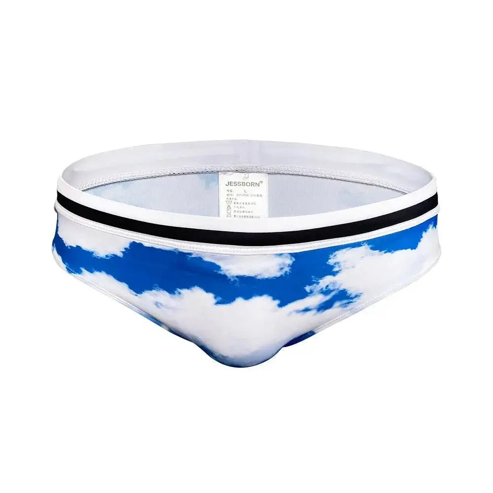 Sky Blue Low Waist Swim Briefs - WOWihte