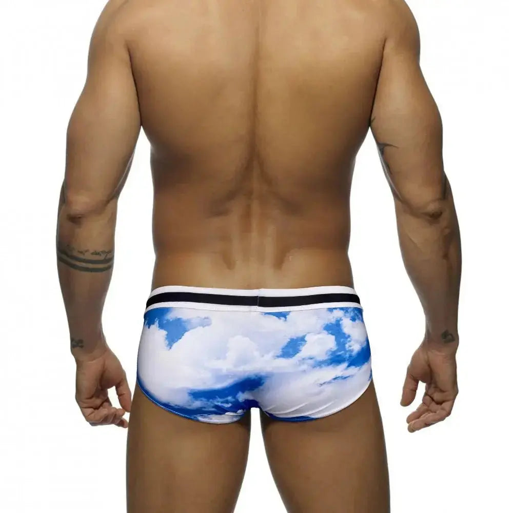 Sky Blue Low Waist Swim Briefs - WOWihte
