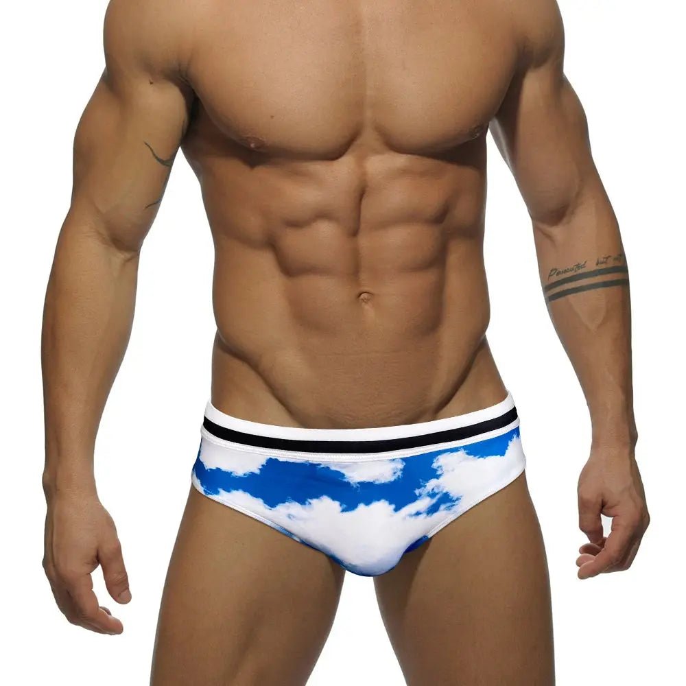 Sky Blue Low Waist Swim Briefs - WOWihte
