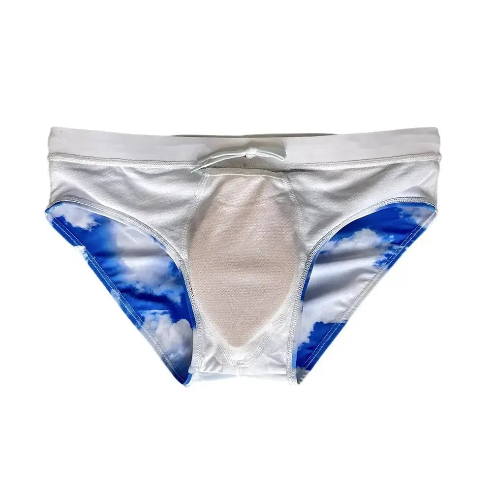 Sky Blue Low Waist Swim Briefs - WOWihte