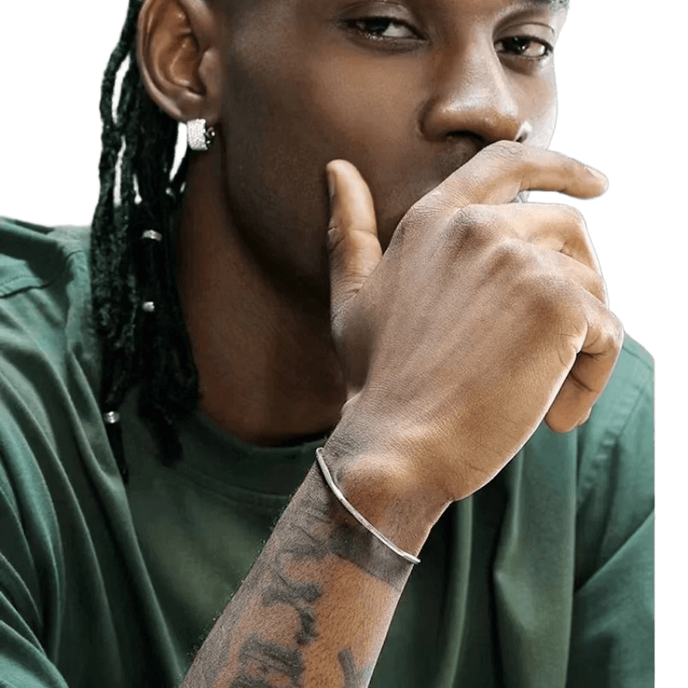 Sleek 3mm Sterling Snake Bracelet - WOWihte