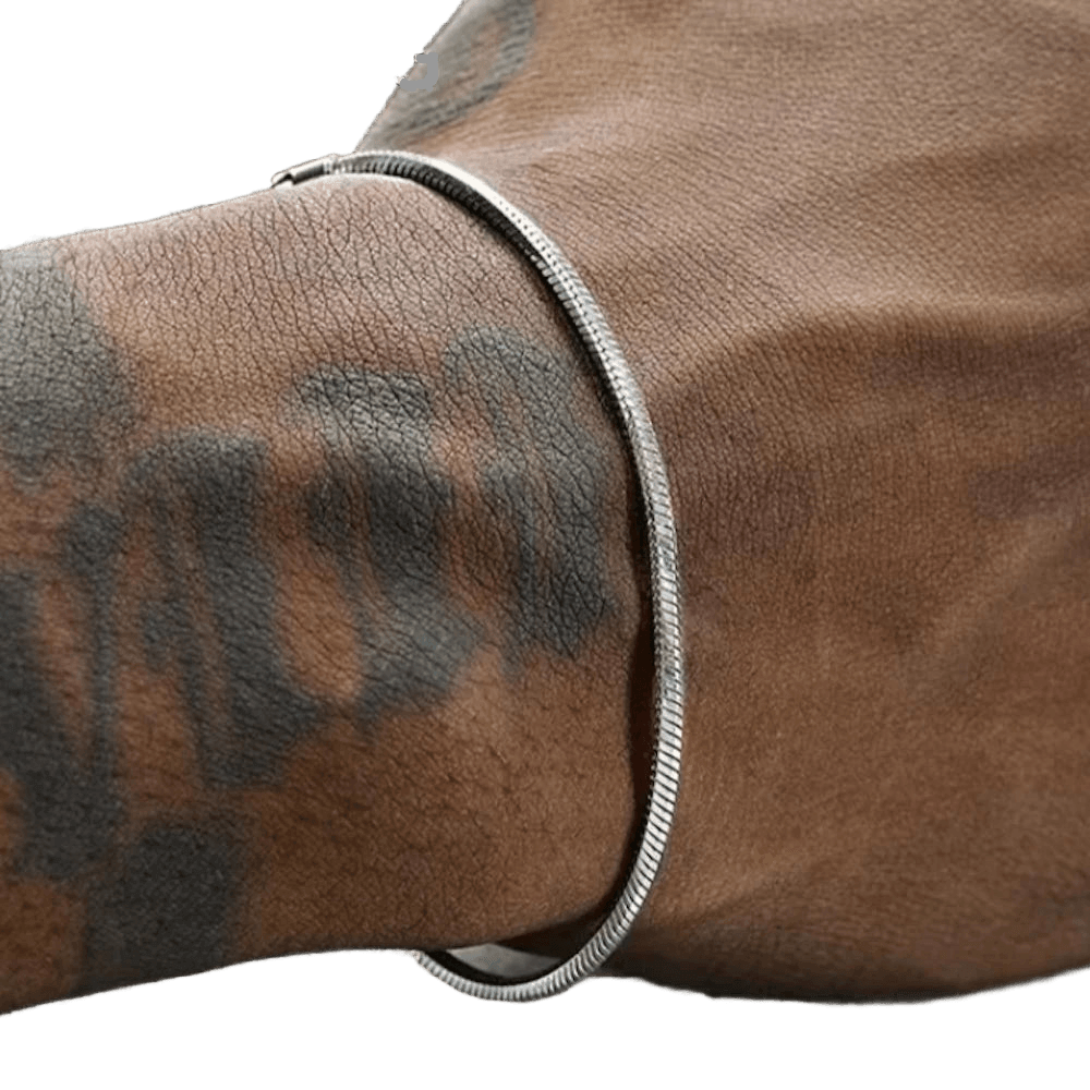 Sleek 3mm Sterling Snake Bracelet - WOWihte