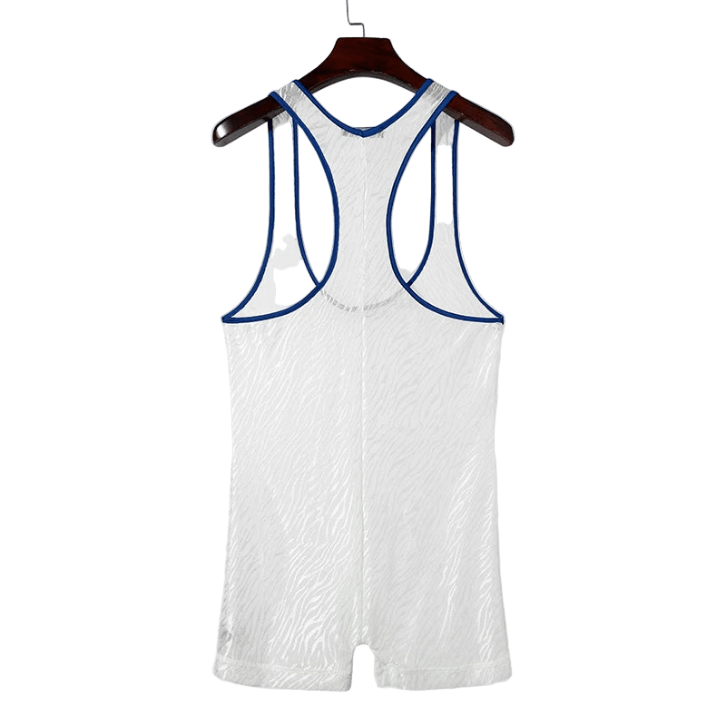 Slim Sleeveless Printed Romper - WOWihte