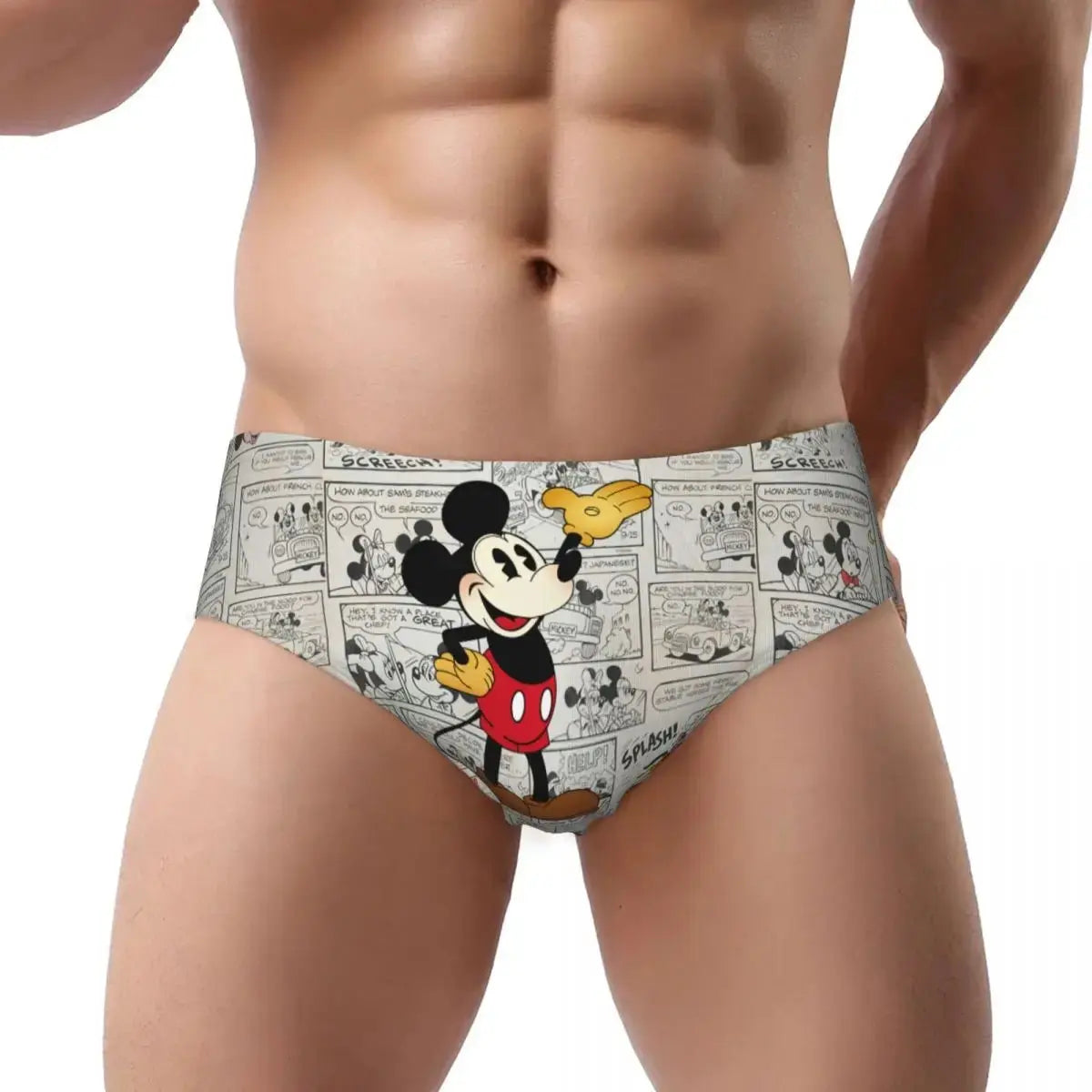 Soft Cartoon Men's Briefs - WOWihte