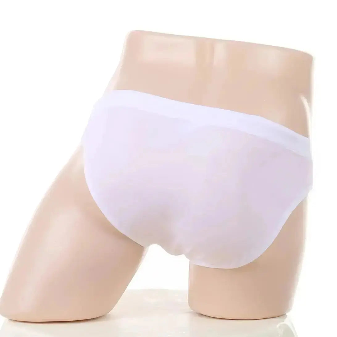 Solid Color Quick - Dry Swim Briefs - WOWihte