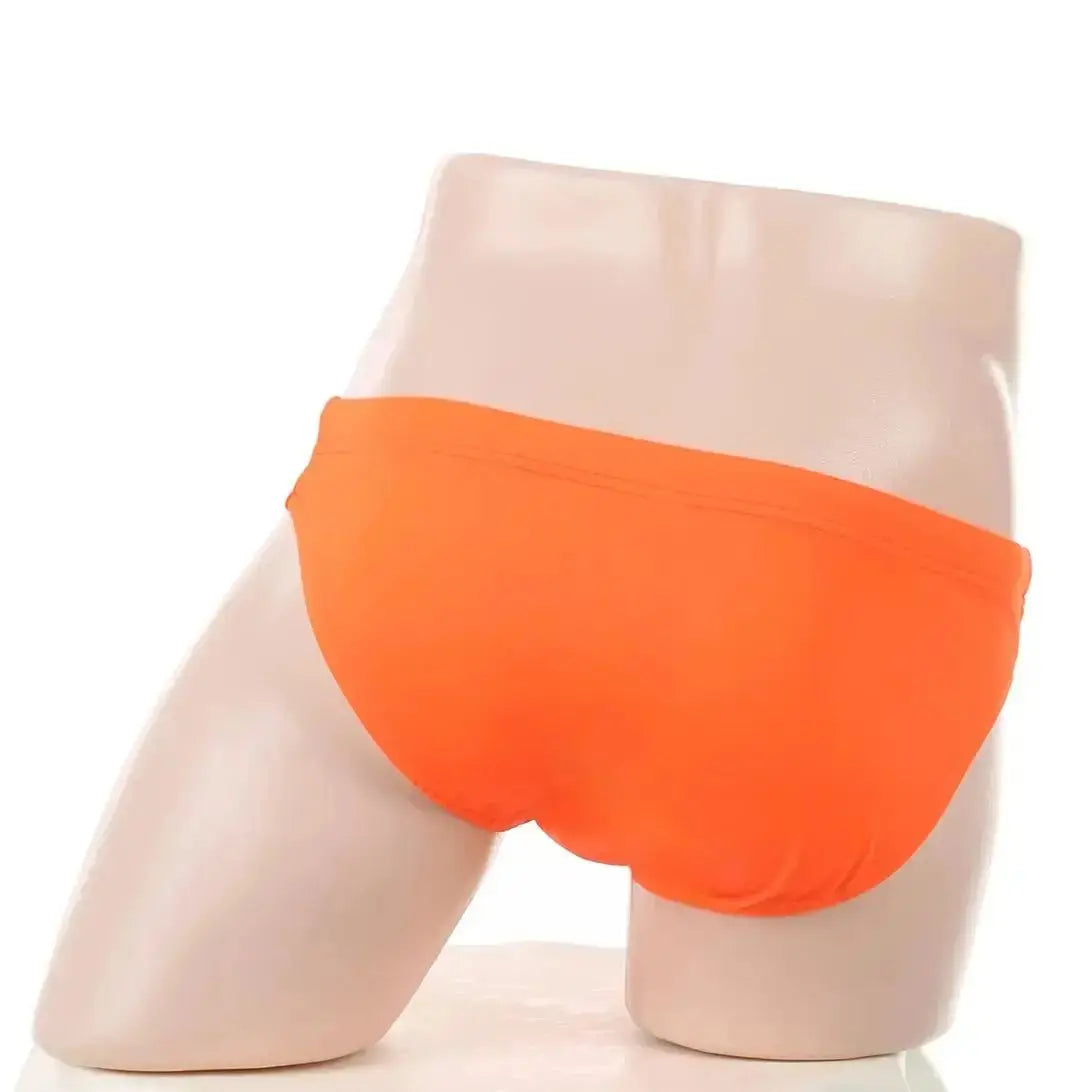 Solid Color Quick - Dry Swim Briefs - WOWihte