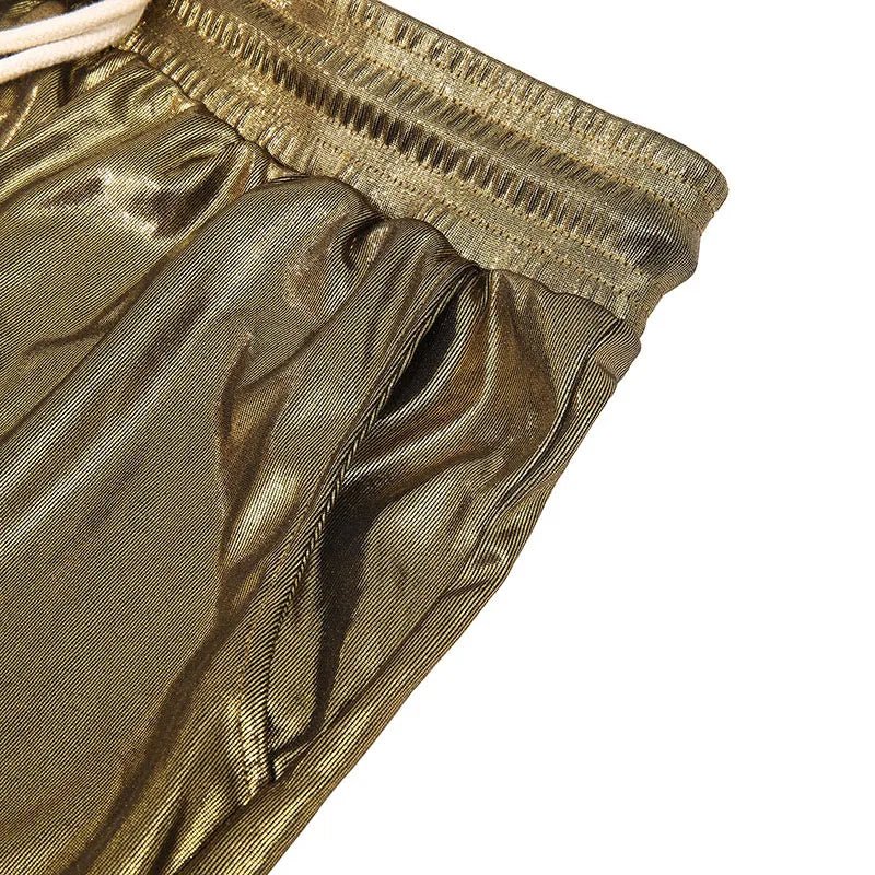 Sparkling Drawstring Men's Beach Shorts - WOWihte