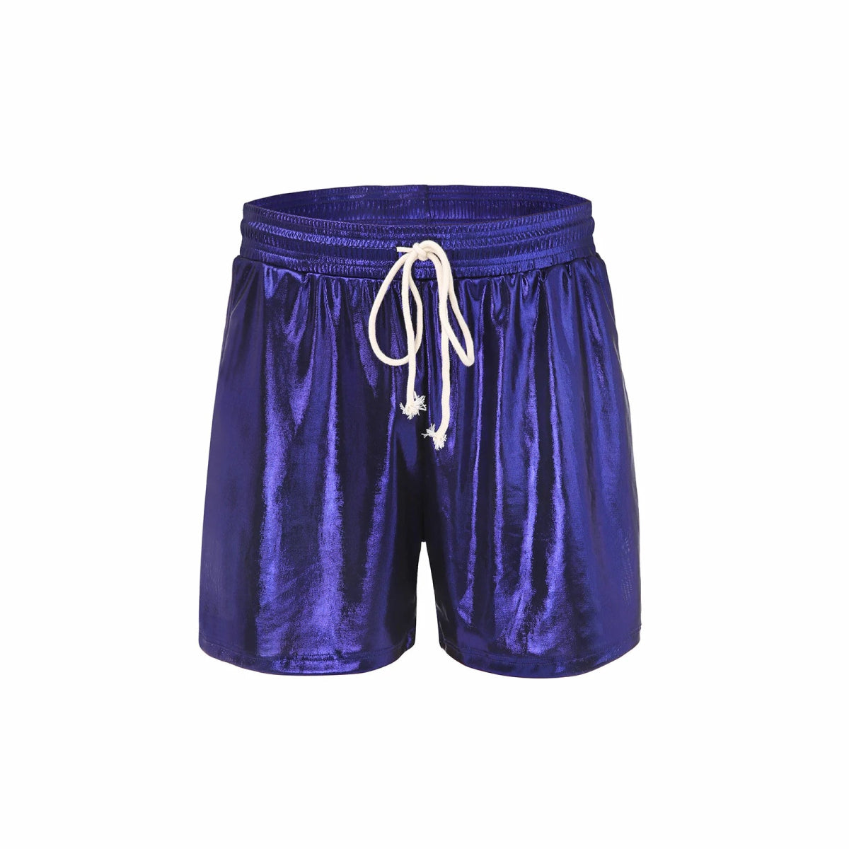 Sparkling Drawstring Men's Beach Shorts - WOWihte