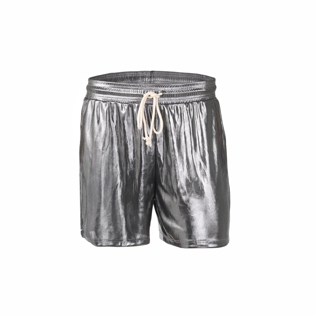 Sparkling Drawstring Men's Beach Shorts - WOWihte