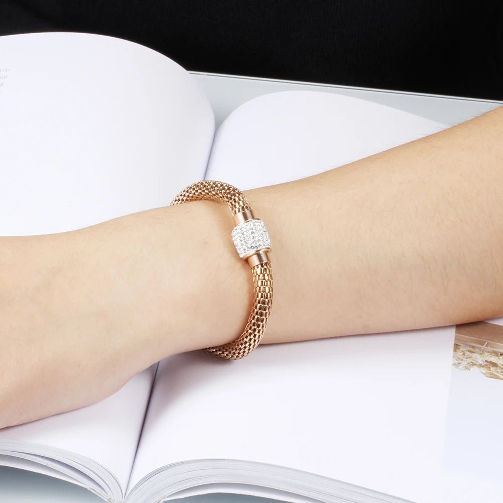 Sparkling Magnetic Stainless Steel Bracelet - WOWihte