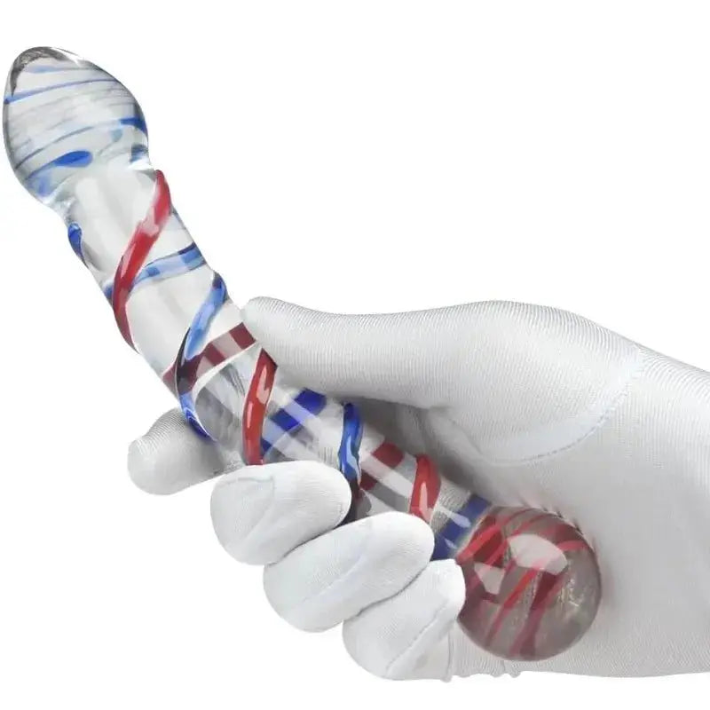 Spiral Glass Pleasure Wand - WOWihte