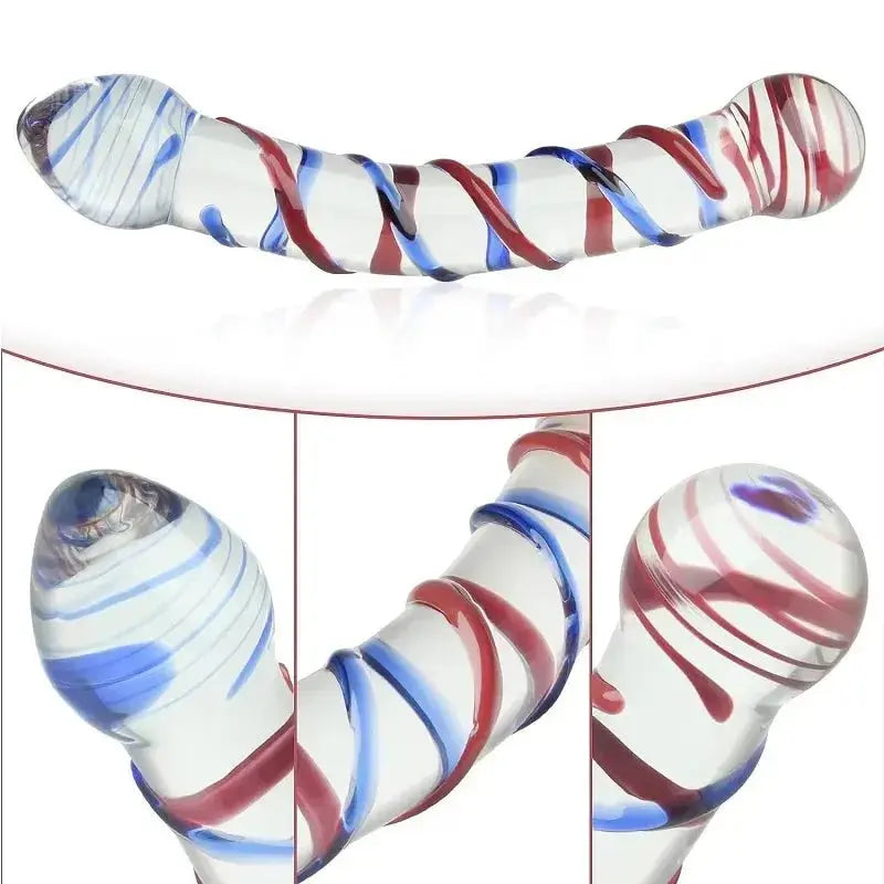 Spiral Glass Pleasure Wand - WOWihte