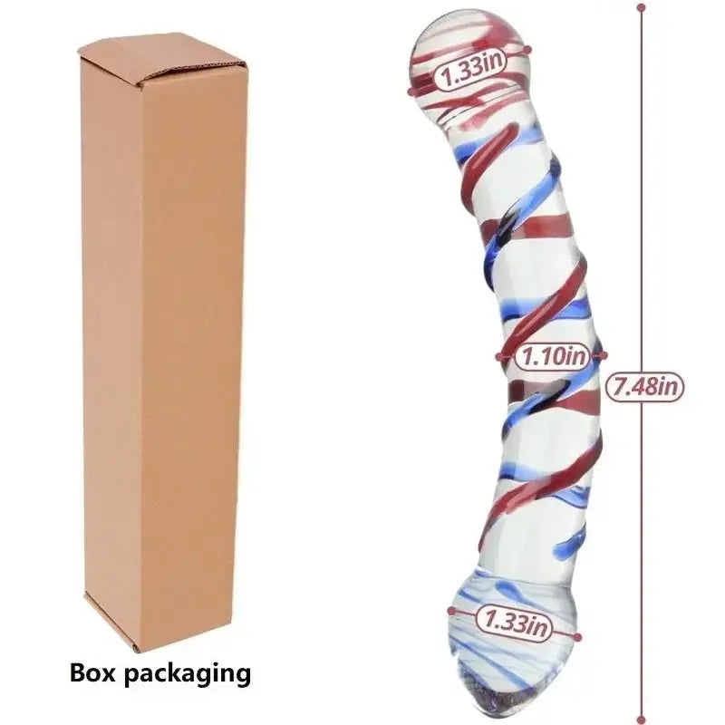Spiral Glass Pleasure Wand - WOWihte