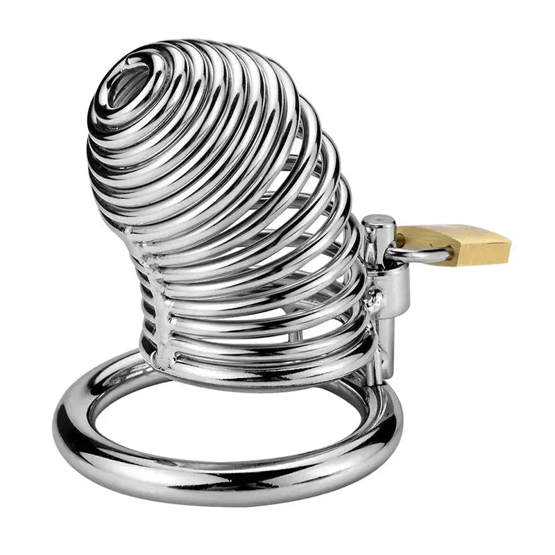 Spiral Steel Chastity Cage Lock - WOWihte