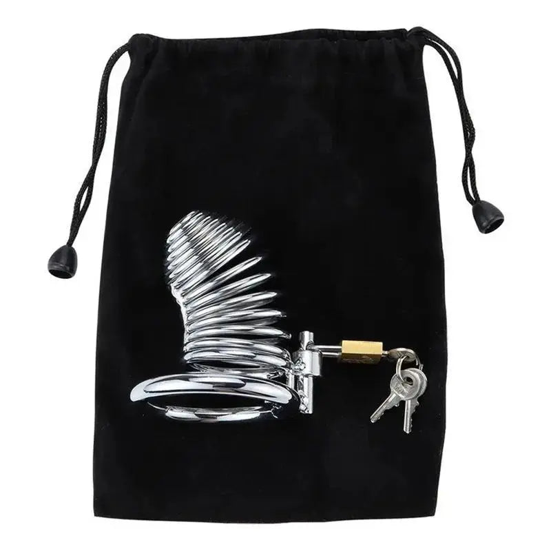 Spiral Steel Chastity Cage Lock - WOWihte