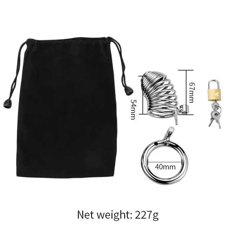 Spiral Steel Chastity Cage Lock - WOWihte