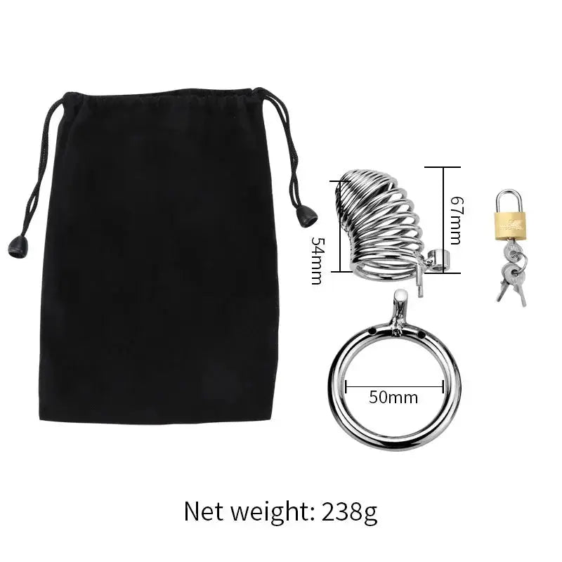 Spiral Steel Chastity Cage Lock - WOWihte