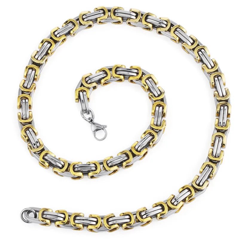 Stainless Byzantine Men's Chain Necklace - WOWihte