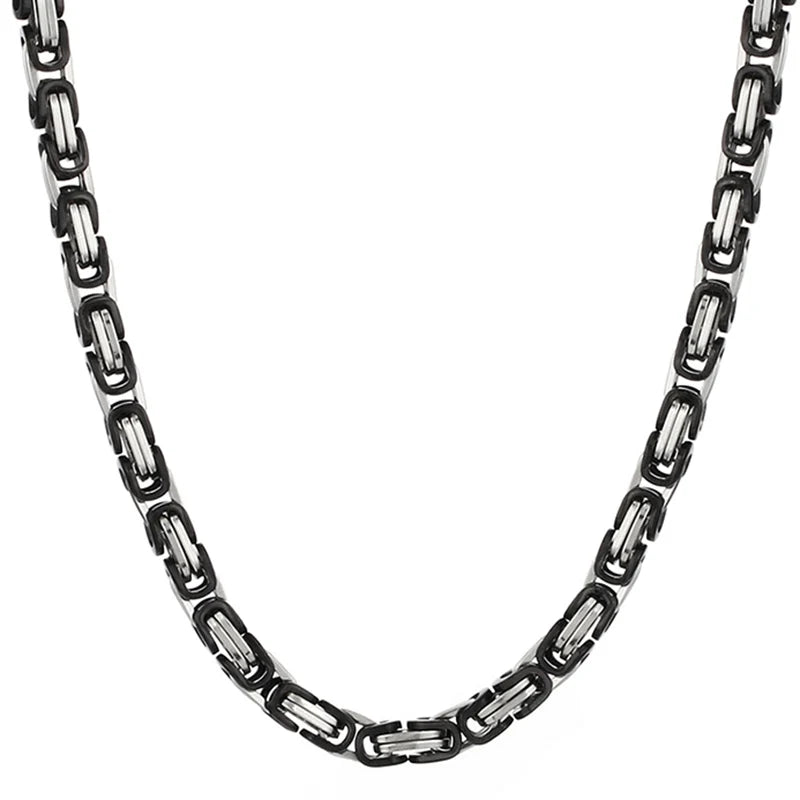 Stainless Byzantine Men's Chain Necklace - WOWihte