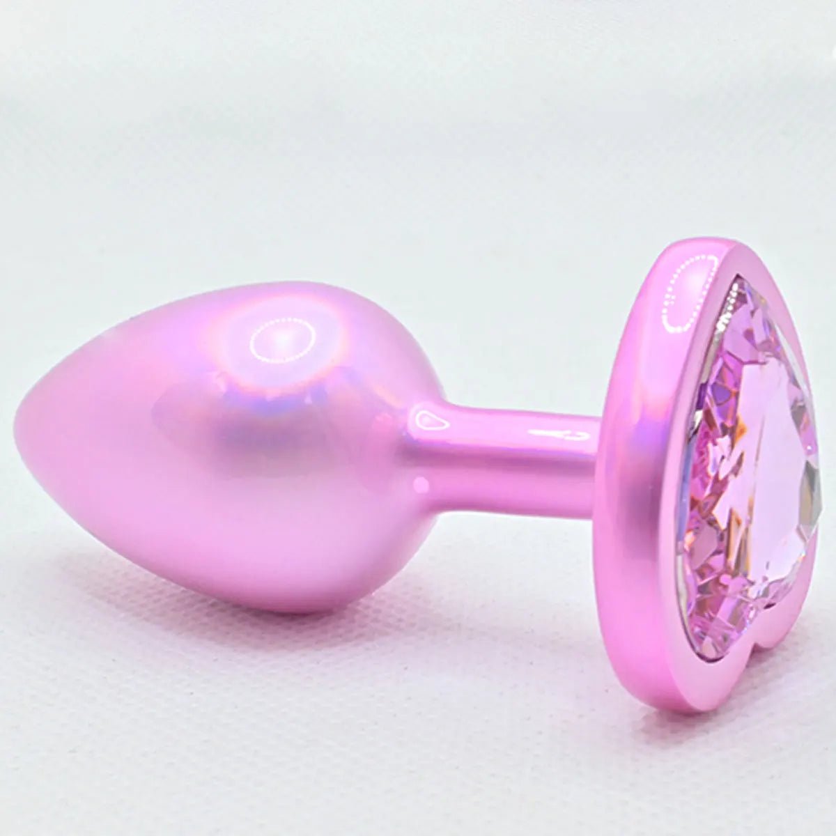 Stainless Stee Heart Anal Plug Metal Gem Base Butt Plug Anal Stimulation Prostate Massage Dildo Couple Masturbate Adult Sex Toys - WOWihte