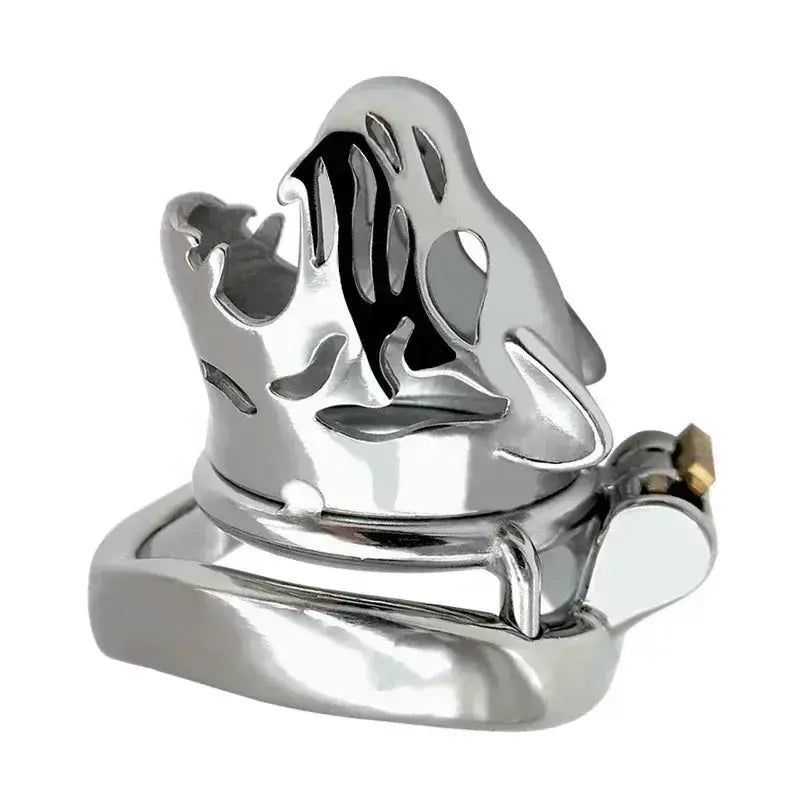 Stainless Steel Animal Tiger Head Male Penis Cage Chastity Device Abstinence Product Cock Cage Adult Sex Toy To Prevent Cheating - WOWihte