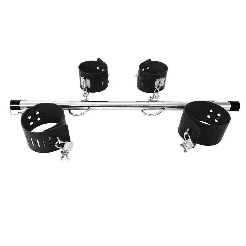 Stainless Steel BDSM Bondage Locking Kneeling Frame Handcuffs Collar Set Dildo Anal Plug Dog Slave Sex Toy Tool For Men Gay - WOWihte