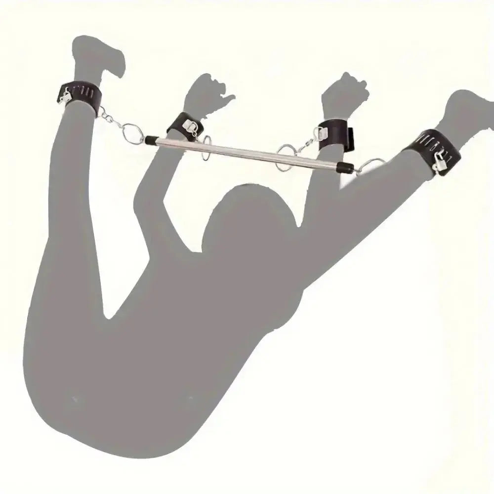 Stainless Steel BDSM Bondage Locking Kneeling Frame Handcuffs Collar Set Dildo Anal Plug Dog Slave Sex Toy Tool For Men Gay - WOWihte
