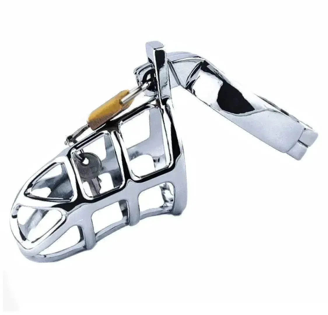 Stainless Steel Chastity Device Set - WOWihte