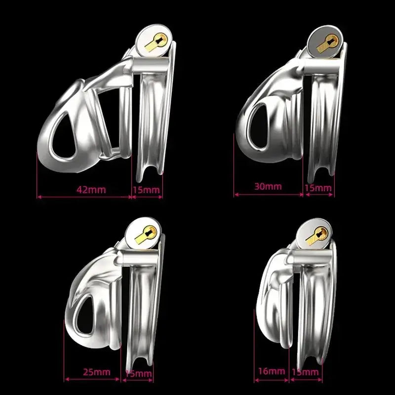 Stainless Steel Mamba Chastity Cage - WOWihte