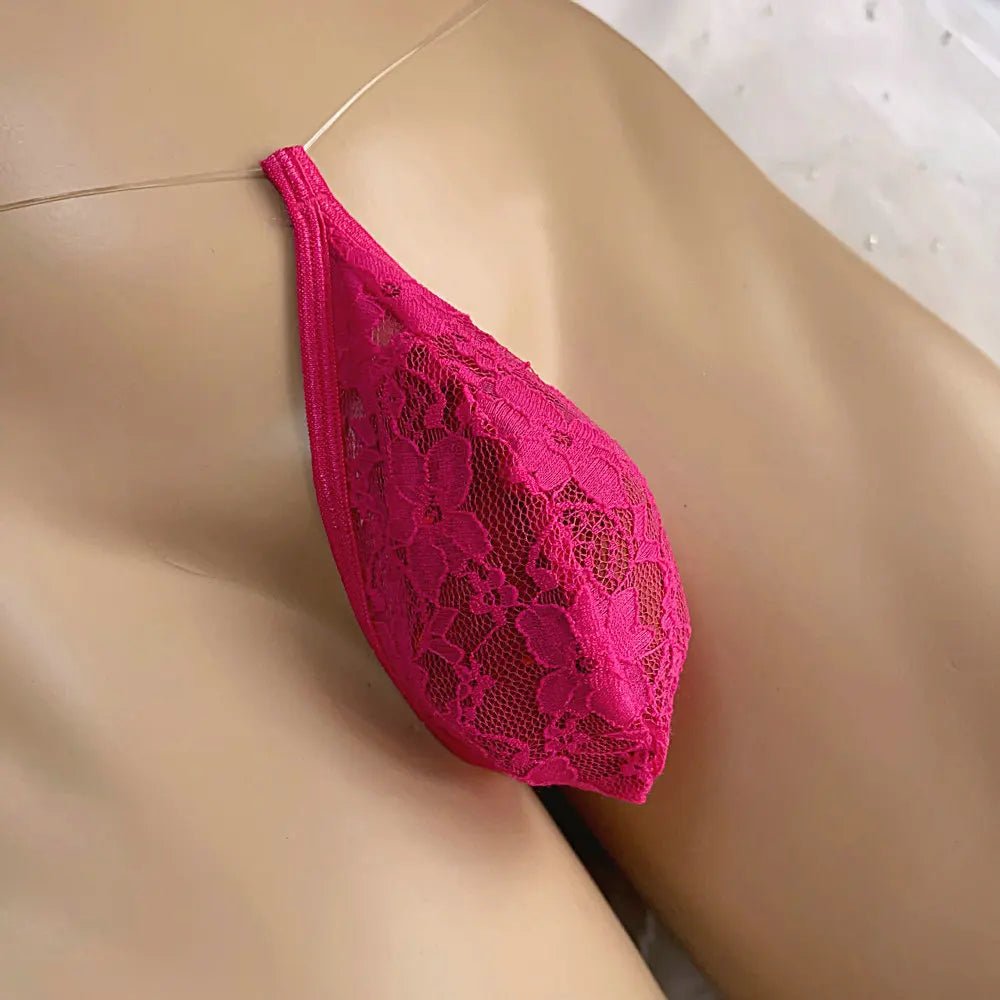 Stand - Up Pouch Lace Thong - WOWihte