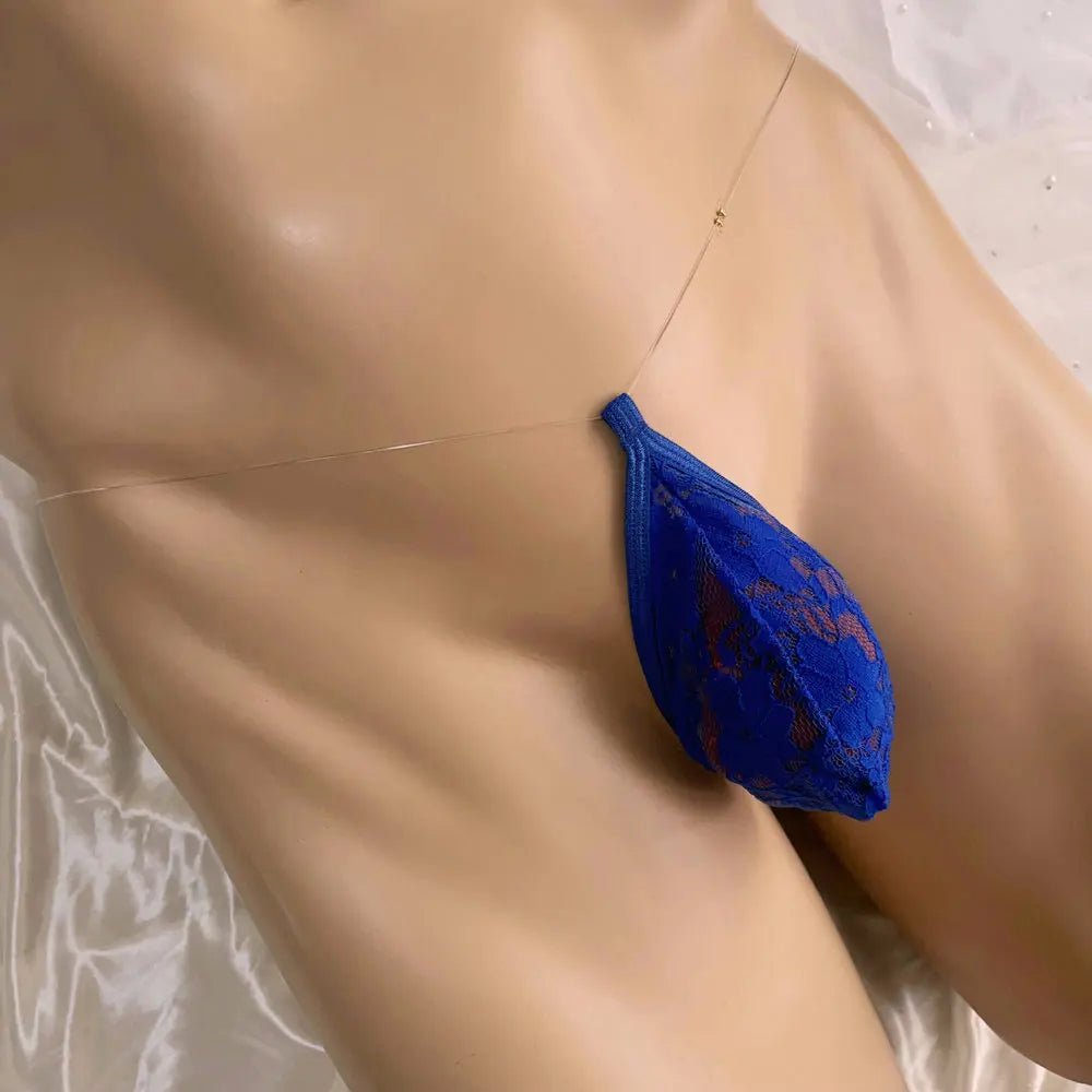 Stand - Up Pouch Lace Thong - WOWihte