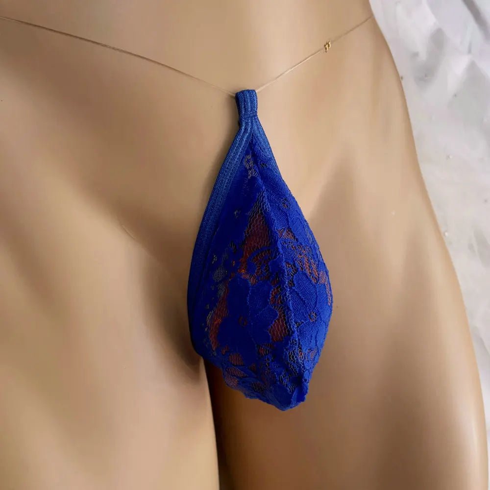 Stand - Up Pouch Lace Thong - WOWihte