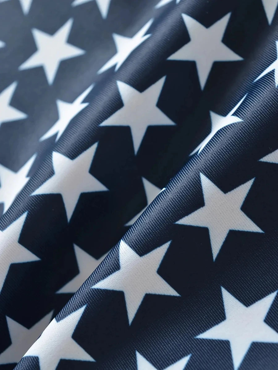 Star Print Swimming Brief - WOWihte