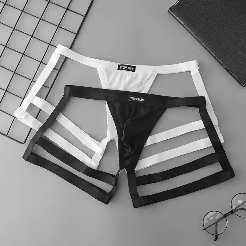 Strap Design T - Back Thong - WOWihte