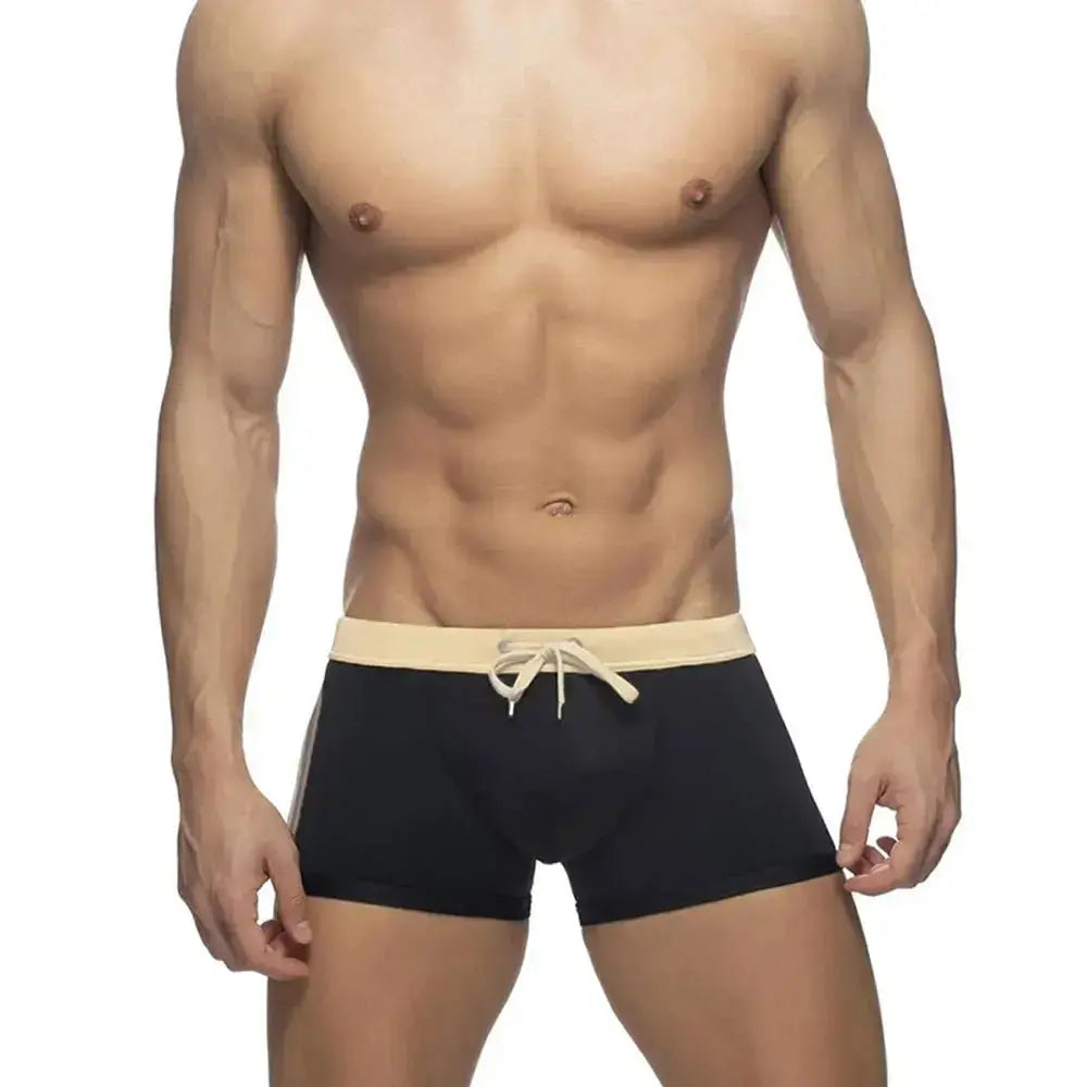 Stretch Striped Swim Trunks - WOWihte