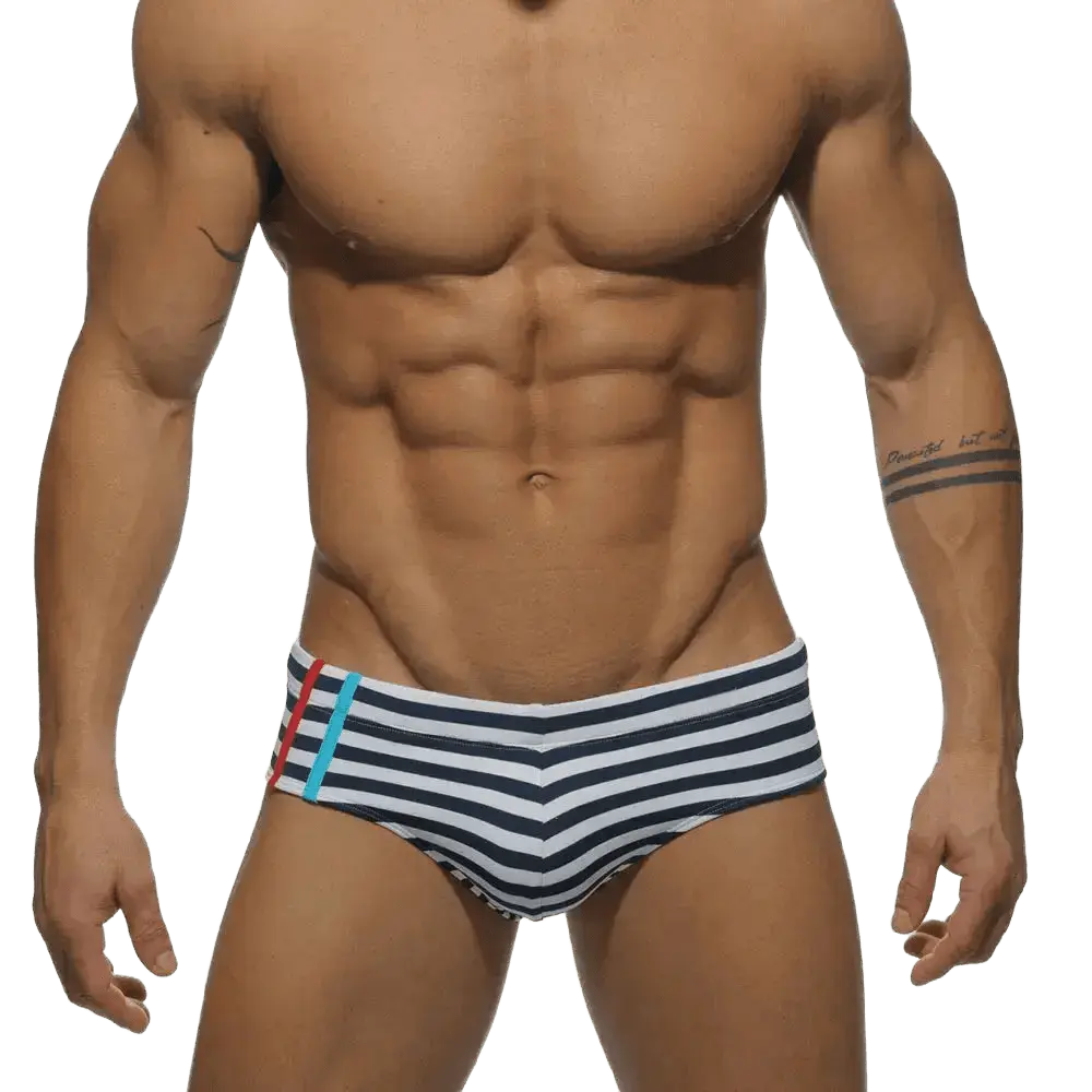 Striped Beach Swimwear Trunks - WOWihte