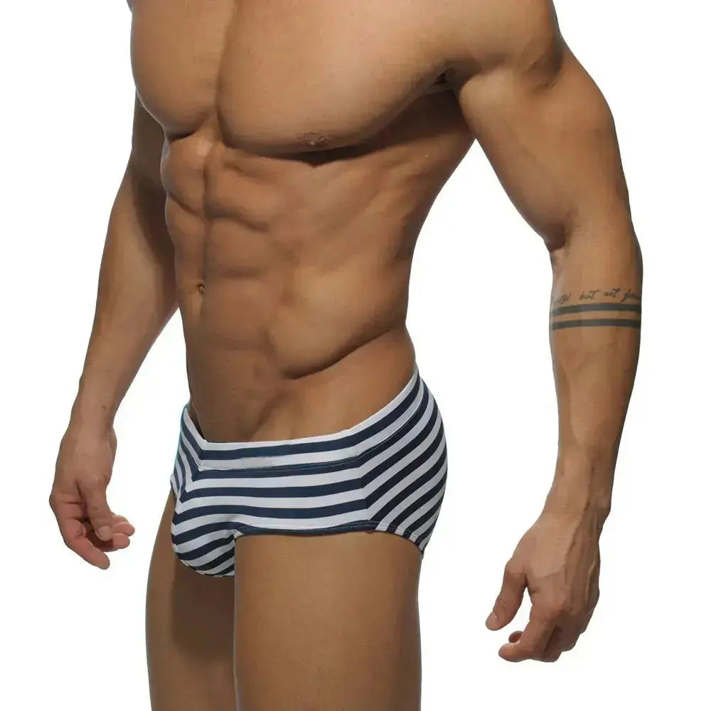 Striped Beach Swimwear Trunks - WOWihte